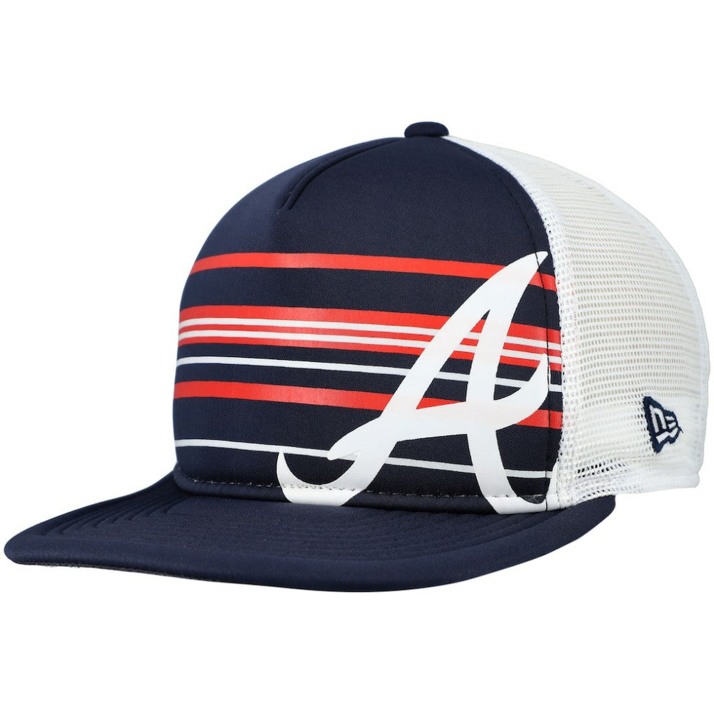 Atlanta Braves New Era A-Frame Trucker 9FIFTY Snapback Hat for sale