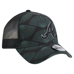 Atlanta Braves New Era 9FORTY A-Frame Trucker Adjustable Hat Lifestyle