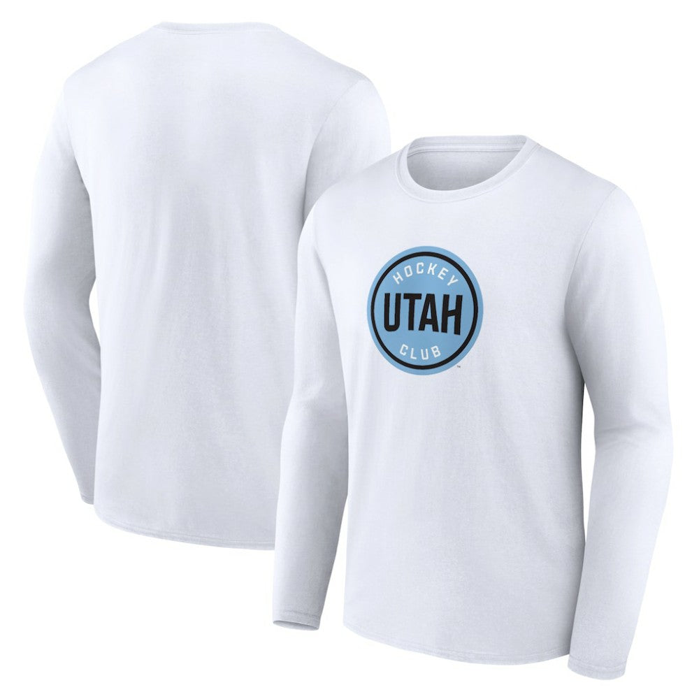 Utah Mammoth - Fanatics Draft Logo Long Sleeve T-Shirt White
