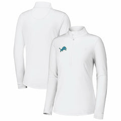 Detroit Lions Women's Sport Playa Vista IslandZone Quarter-Zip Jacket White - Tommy Bahama