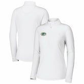 Green Bay Packers Women's Sport Playa Vista IslandZone Quarter-Zip Jacket White - Tommy Bahama