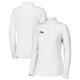 Baltimore Ravens Women's Sport Playa Vista IslandZone Quarter-Zip Jacket White - Tommy Bahama
