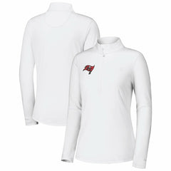 Tampa Bay Buccaneers Women's Sport Playa Vista IslandZone Quarter-Zip Jacket White - Tommy Bahama