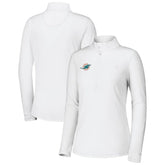 Miami Dolphins Women's Sport Playa Vista IslandZone Quarter-Zip Jacket White - Tommy Bahama
