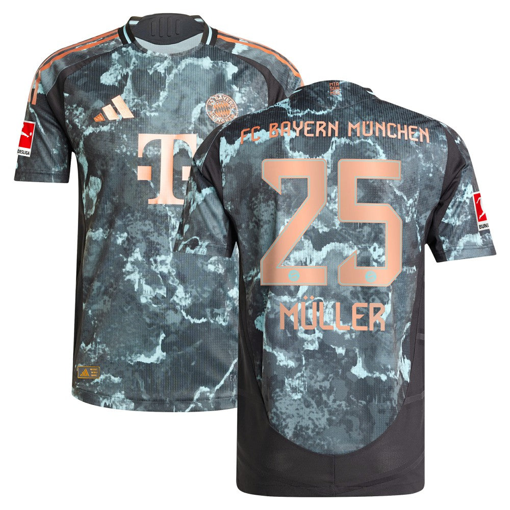 Adidas Thomas Müller Bayern Munich 2024/25 Away Player Jerseys - Black