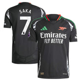 Adidas Bukayo Saka Arsenal 2024/25 Away Player Jerseys - Black