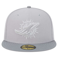 Miami Dolphins New Era Iron Cloud 59FIFTY Fitted Hat Gray/Graphite - NFL