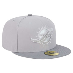 Miami Dolphins New Era Iron Cloud 59FIFTY Fitted Hat Gray/Graphite - NFL