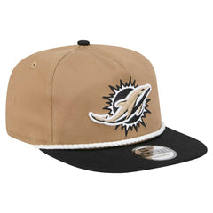 Miami Dolphins New Era Desert Golfer Snapback Hat Khaki/Black - NFL