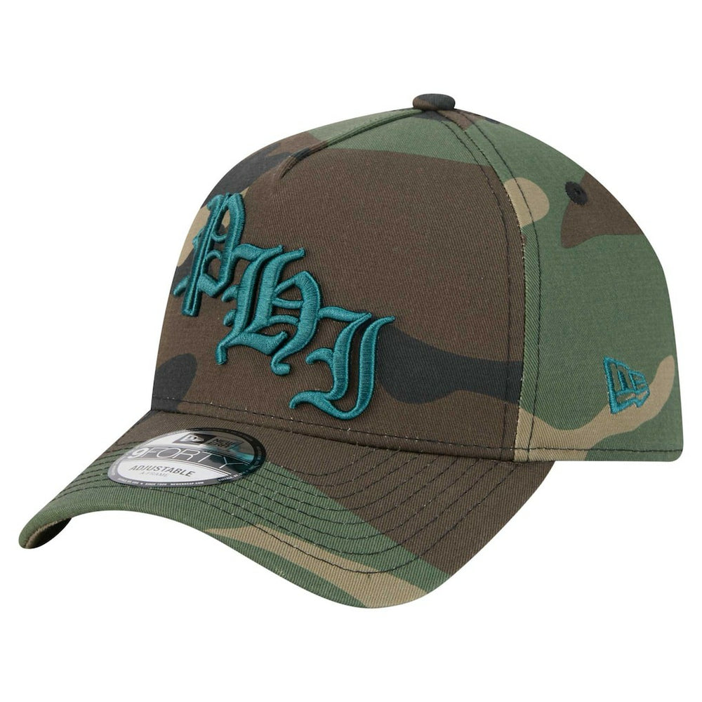 Philadelphia Eagles New Era Mystic Camo A-Frame 9FORTY Adjustable Hat Camo - NFL