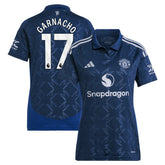 Adidas Alejandro Garnacho Manchester United Women's 2024/25 Away Replica Player Jerseys - Navy