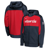 Nike - Washington Wizards Youth Authentic On-Court Showtime Performance Full-Zip Hoodie - Navy/Red