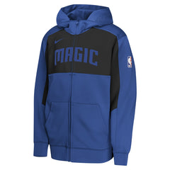 Nike - Orlando Magic Youth Authentic On-Court Showtime Performance Full-Zip Hoodie - Blue/Black