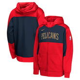 Nike - New Orleans Pelicans Youth Authentic On-Court Showtime Performance Full-Zip Hoodie - Red/Navy