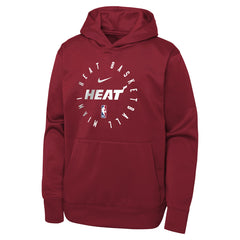 Nike - Miami Heat Youth Performance Practice Spotlight Pullover Hoodie - Red