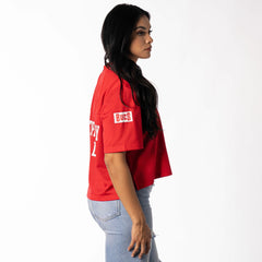 Tampa Bay Buccaneers The Wild Collective Women's Alternate V-Neck Fashion Jersey T-Shirt Red - NFL