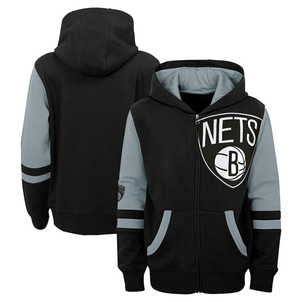 NBA - Brooklyn Nets Preschool Straight To The League Full-Zip Hoodie - Black