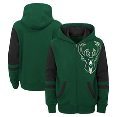 NBA - Milwaukee Bucks Preschool Straight To The League Full-Zip Hoodie - Green