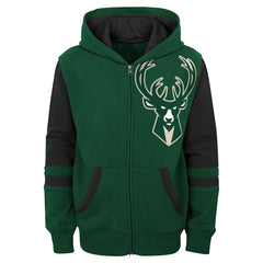 NBA - Milwaukee Bucks Preschool Straight To The League Full-Zip Hoodie - Green