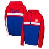 NBA - Philadelphia 76ers Youth Headliner Windbreaker Full-Zip Hoodie Jacket - Red