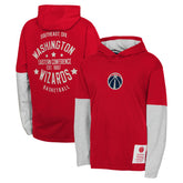 NBA - Washington Wizards Youth Small Ball Long Sleeve Hoodie T-Shirt - Red