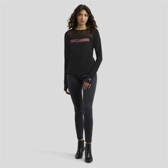 Tampa Bay Buccaneers WEAR by Erin Andrews x Gracie Hunt Women's Mesh Panel Long Sleeve T-Shirt Black - NFL