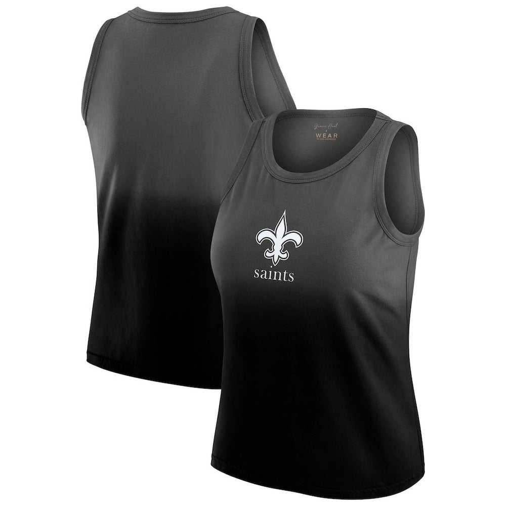 New Orleans Saints WEAR by Erin Andrews x Gracie Hunt Women's Ombre Tank Top Black - NFL
