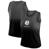 Pittsburgh Steelers WEAR by Erin Andrews x Gracie Hunt Women's Ombre Tank Top Black - NFL