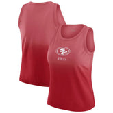 San Francisco 49ers WEAR by Erin Andrews x Gracie Hunt Women's Ombre Tank Top Scarlet - NFL