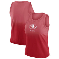San Francisco 49ers WEAR by Erin Andrews x Gracie Hunt Women's Ombre Tank Top Scarlet - NFL