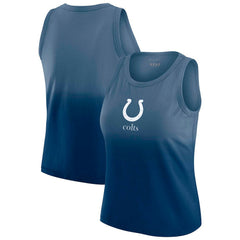 Indianapolis Colts WEAR by Erin Andrews x Gracie Hunt Women's Ombre Tank Top Heather Navy - NFL