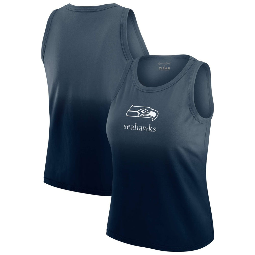 Seattle Seahawks WEAR by Erin Andrews x Gracie Hunt Women's Ombre Tank Top Navy - NFL