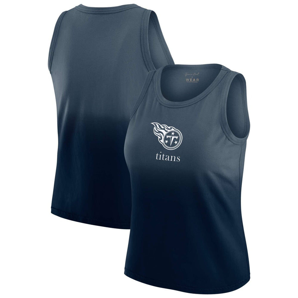 Tennessee Titans WEAR by Erin Andrews x Gracie Hunt Women's Ombre Tank Top Navy - NFL