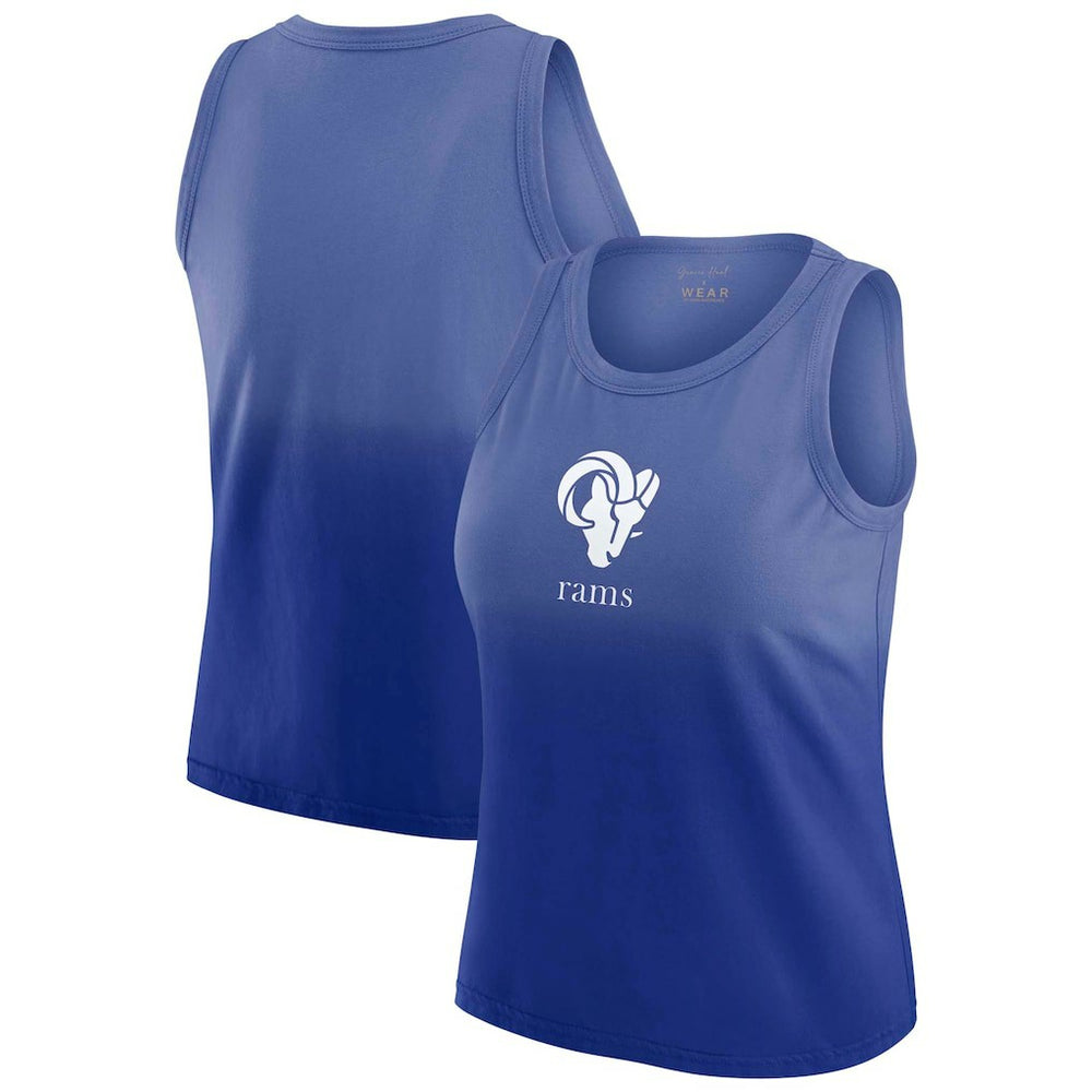 Los Angeles Rams WEAR by Erin Andrews x Gracie Hunt Women's Ombre Tank Top Royal - NFL