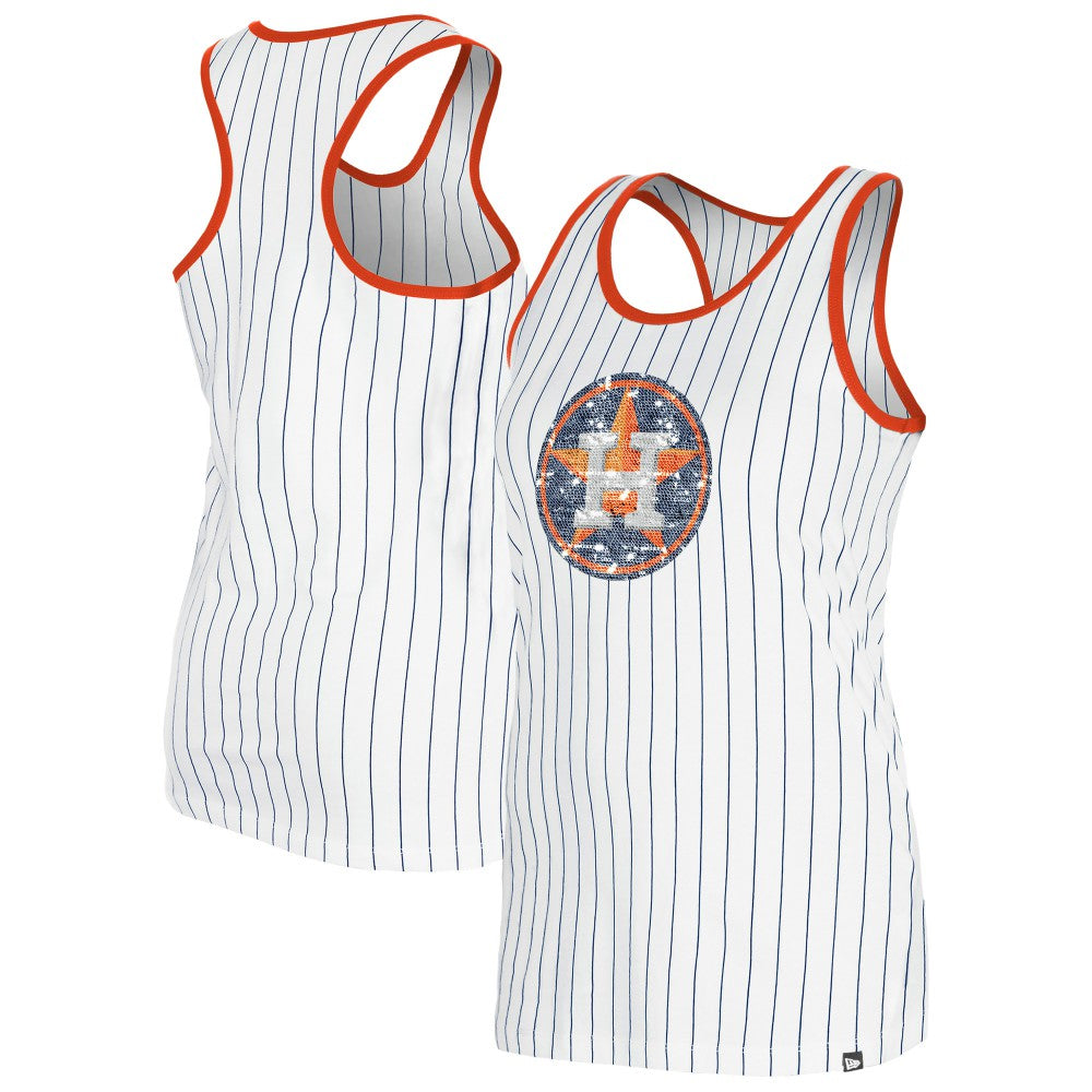 Houston Astros New Era Women's Gameday Pinstripe Tank Top Sale
