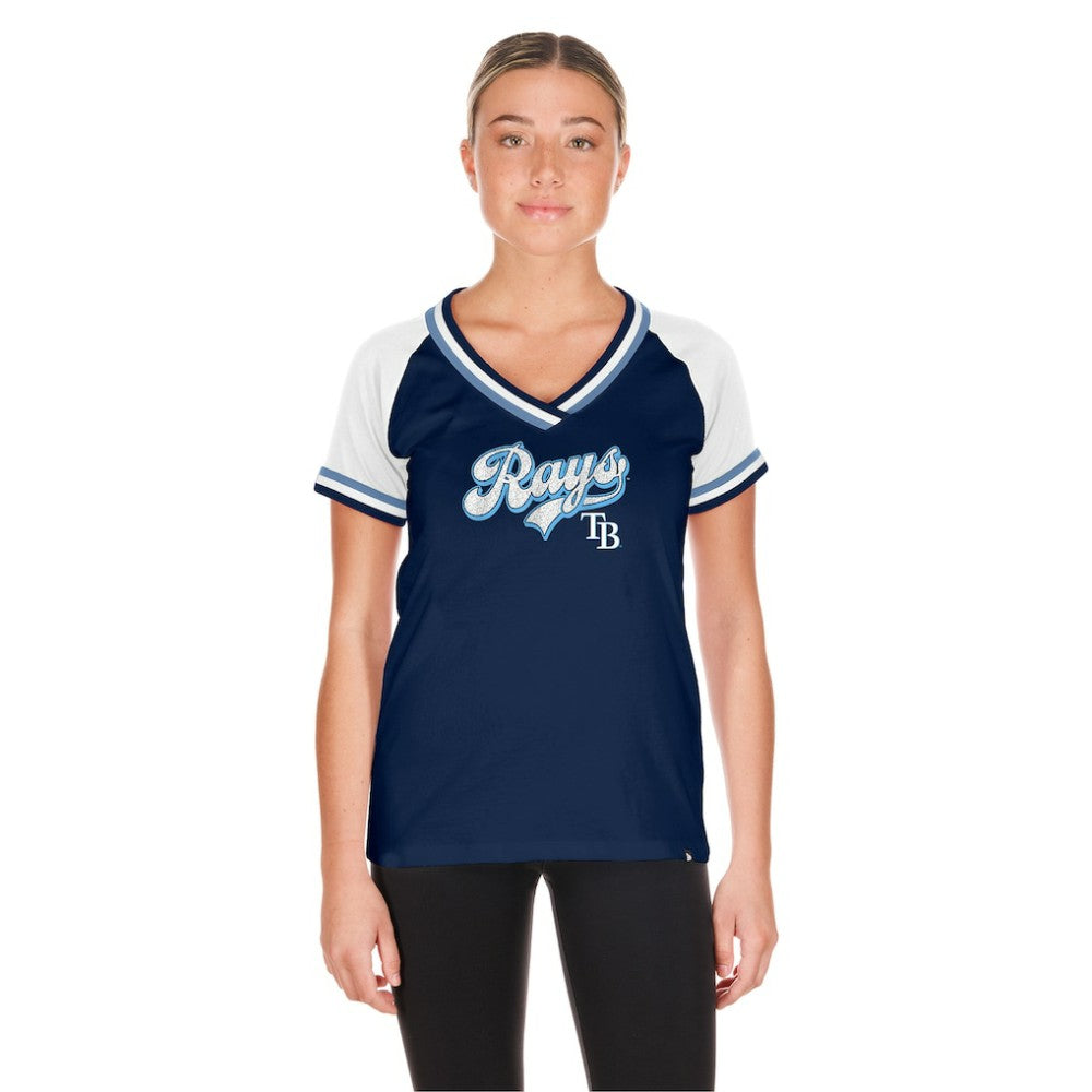 Tampa Bay Rays New Era Women's Gameday Raglan V-Neck T-Shirt On Sale