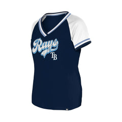 Tampa Bay Rays New Era Women's Gameday Raglan V-Neck T-Shirt On Sale