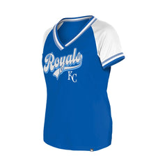 Kansas City Royals New Era Women's Gameday Raglan V-Neck T-Shirt discount