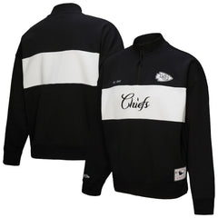 Kansas City Chiefs Women's Quarter-Zip Jacket Black - Mitchell & Ness