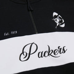 Green Bay Packers Women's Quarter-Zip Jacket Black - Mitchell & Ness