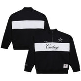 Dallas Cowboys Women's Quarter-Zip Jacket Black - Mitchell & Ness