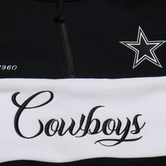 Dallas Cowboys Women's Quarter-Zip Jacket Black - Mitchell & Ness