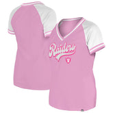 Las Vegas Raiders New Era Women's Mommy & Me V-Neck T-Shirt Pink - NFL