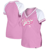 Minnesota Vikings New Era Women's Mommy & Me V-Neck T-Shirt Pink - NFL