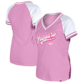 Jacksonville Jaguars New Era Women's Mommy & Me V-Neck T-Shirt Pink - NFL