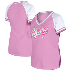 Baltimore Ravens New Era Women's Mommy & Me V-Neck T-Shirt Pink - NFL