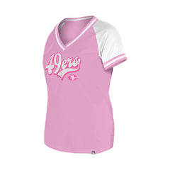 San Francisco 49ers New Era Women's Mommy & Me V-Neck T-Shirt Pink - NFL
