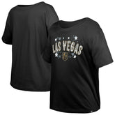 Vegas Golden Knights New Era Girl's Youth Flip Sequin T-Shirt Black