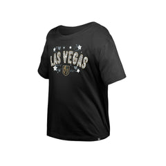 Vegas Golden Knights New Era Girl's Youth Flip Sequin T-Shirt Black