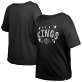Los Angeles Kings - New Era Girl's Youth Flip Sequin T-Shirt Black